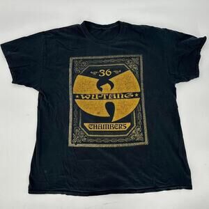 Y2K 2014 Wutang Clan Rap T shirt distressed black men’s size L